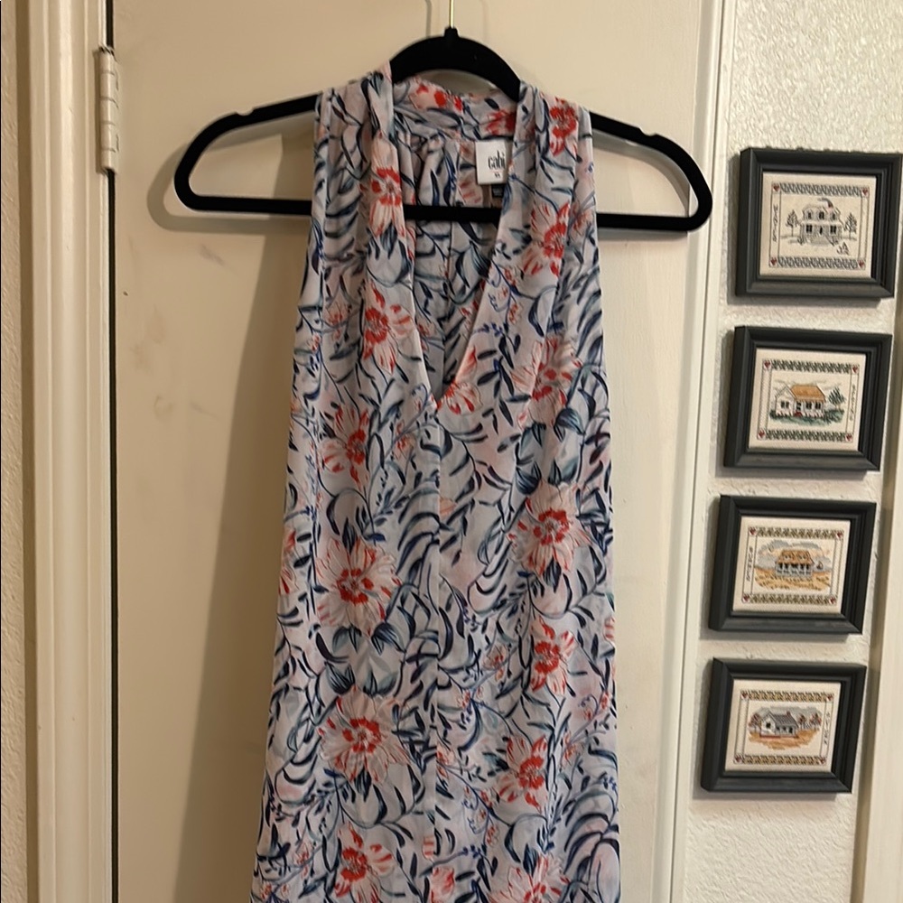 CAbi Floral Print Stem top